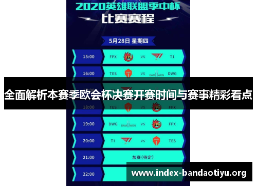 全面解析本赛季欧会杯决赛开赛时间与赛事精彩看点 全面解析本赛季欧会杯决赛开赛时间与赛事精彩看点